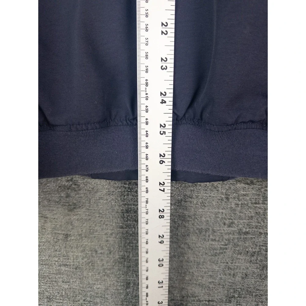 Levis Bomber Jacket Mens L Blue Full Zip Solid Casual‎ Logo Cotton Blend